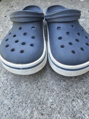 Mens Navy Blue Crocs Clog Shoes - Sz.12 EuC